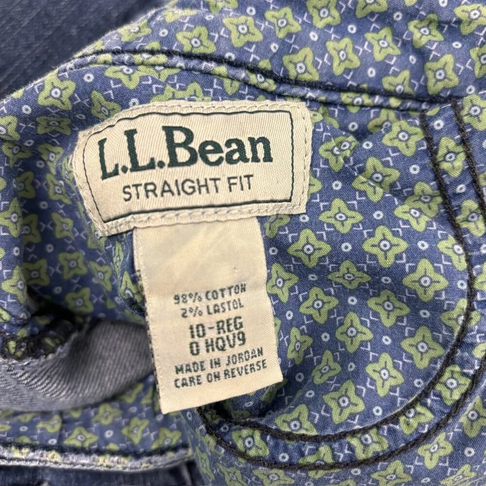 L.L. Bean Straight Fit Women's size 10 Dark Wash Blue‎ Denim Jeans